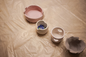 Clay products are in the workshop