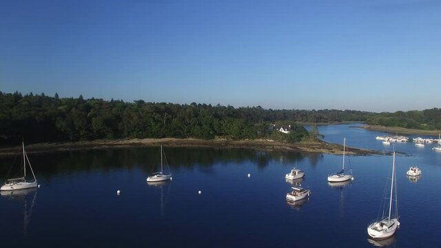 L'Odet / Quimper &agrave; B&eacute;nodet - Bretagne - Drone