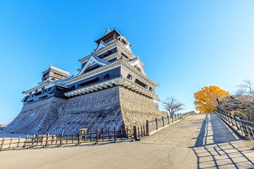 修復された秋の熊本城　熊本県熊本市　Restored autumn Kumamoto castle. Kumamoto-ken Kumamoto city