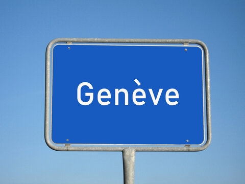 Ortsschild Gen&egrave;ve