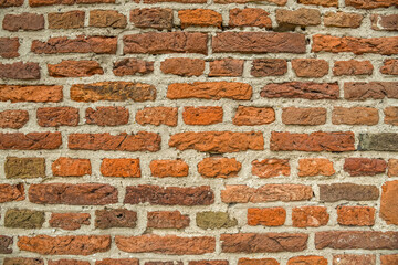 November 2021. Background of old masonry in different colors.