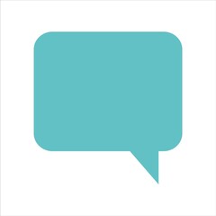 Speech bubbles in blue on white background. Empty blank of different shapes for text and chat messages. Stock vector illustration.