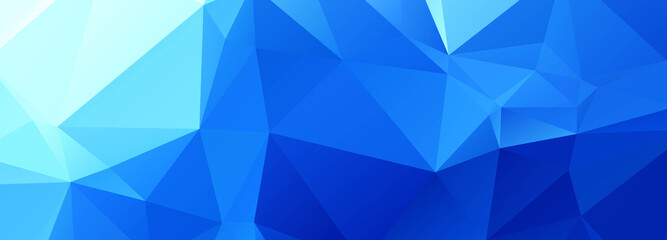 Abstract blue polygon banner background