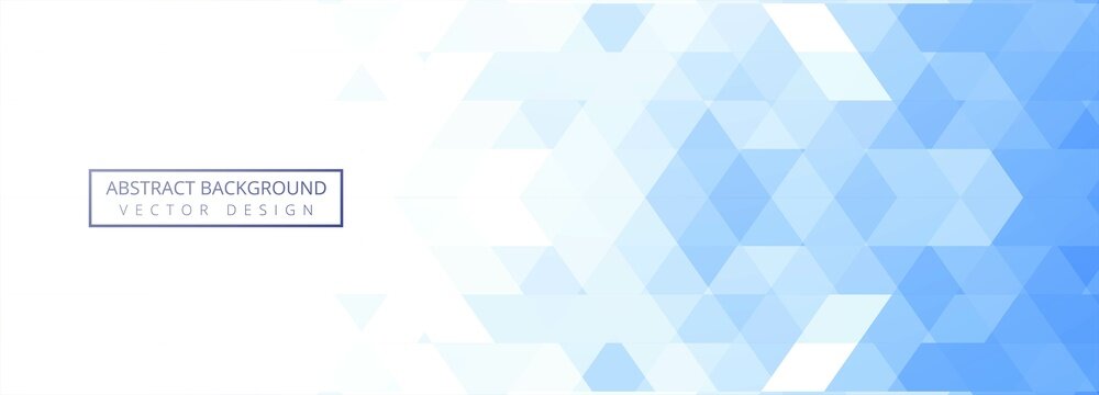 Abstract blue geometric banner background