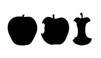 Stub from Apple. Vector drawing