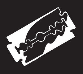 Sharp steel blade. Vector drawing
