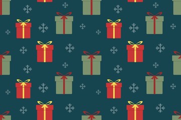 Christmas Gift Box Seamless Pattern