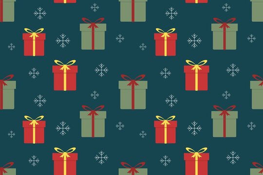 Christmas Gift Box Seamless Pattern