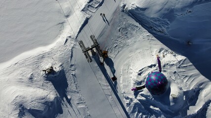 Ski slopes , drone photography