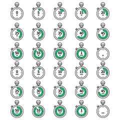 タイマーアイコン（5分刻み、0分～60分）