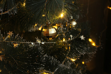 Christmas tree, Christmas decorations, New Year's atmosphere, close-up