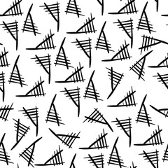 Seamless abstract vector pattern with chaotic hand drawn elements