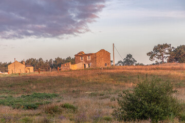 Early one morning on the Camino del Norte near La Caridad. Pilgrimage towards Santiago de Compostela in Asturias