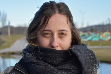 mirada mujer invierno