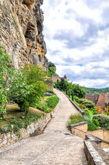 Fototapeta na wymiar Cazenac. Living postcard along the Dordogne