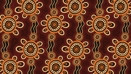 Aboriginal dot design background
