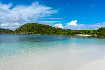 Green Island, a small and uninhabited island just off Nonsuch Bay, Antigua, Caribbean