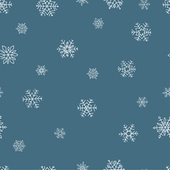 snowflakes on a blue