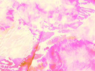 Rose Tie Dye Fabric. Spray Stain. Vintage Dirty
