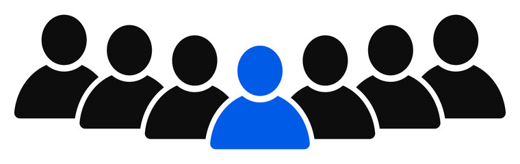 Group of people icons, friends symbol or team. Crowd vector, persons logo. Group people or teamwork.