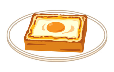 目玉焼きトースト　マヨネーズ