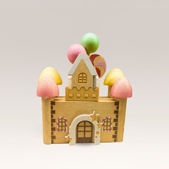 wooden cute gift candy castle