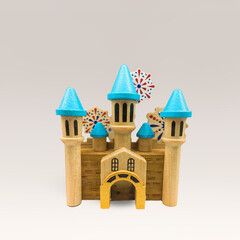 wooden cute gift firework castle