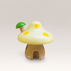 wooden cute gift mushroom house