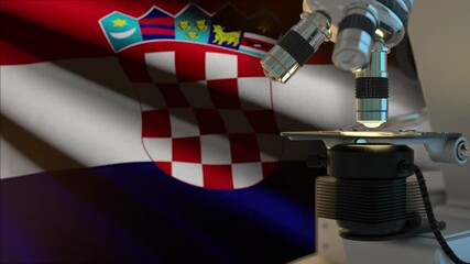 Croatia science concept with flag - Powered by Adobe
