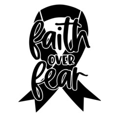 faith over fear logo inspirational quotes typography lettering design