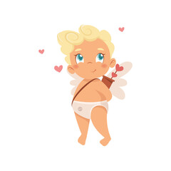 Cute Cupid character. Amur babies. Vector characters.
