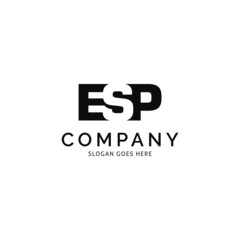 Initial Letter ESP Icon Vector Logo Template Illustration Design - obrazy, fototapety, plakaty