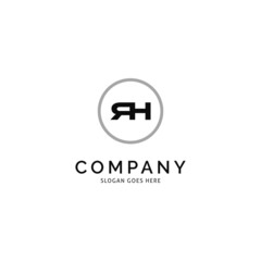 Initial Letter RH Icon Vector Logo Template Illustration Design