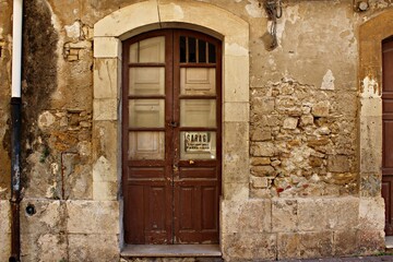 Fototapeta na wymiar Italy, Sicoly Island: Old doorway of the old house.