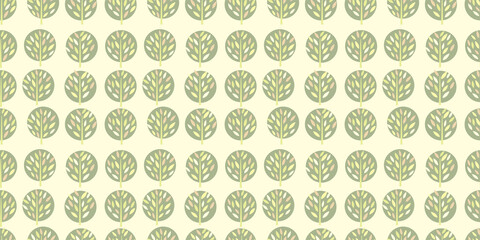 Fototapeta na wymiar Tree background. Seamless pattern.Vector. 木々のパターン