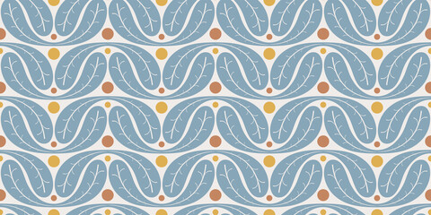 Organic motif, botanical motif background. Seamless pattern.Vector.スタイリッシュな有機的パターン