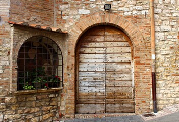 Italy: Old Doorway.