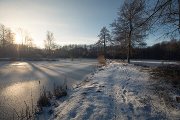 winter landscape with river