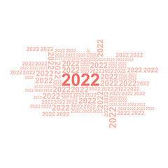 A group of number 2022, the year of the lord’s. They’re randomly size and position. 
