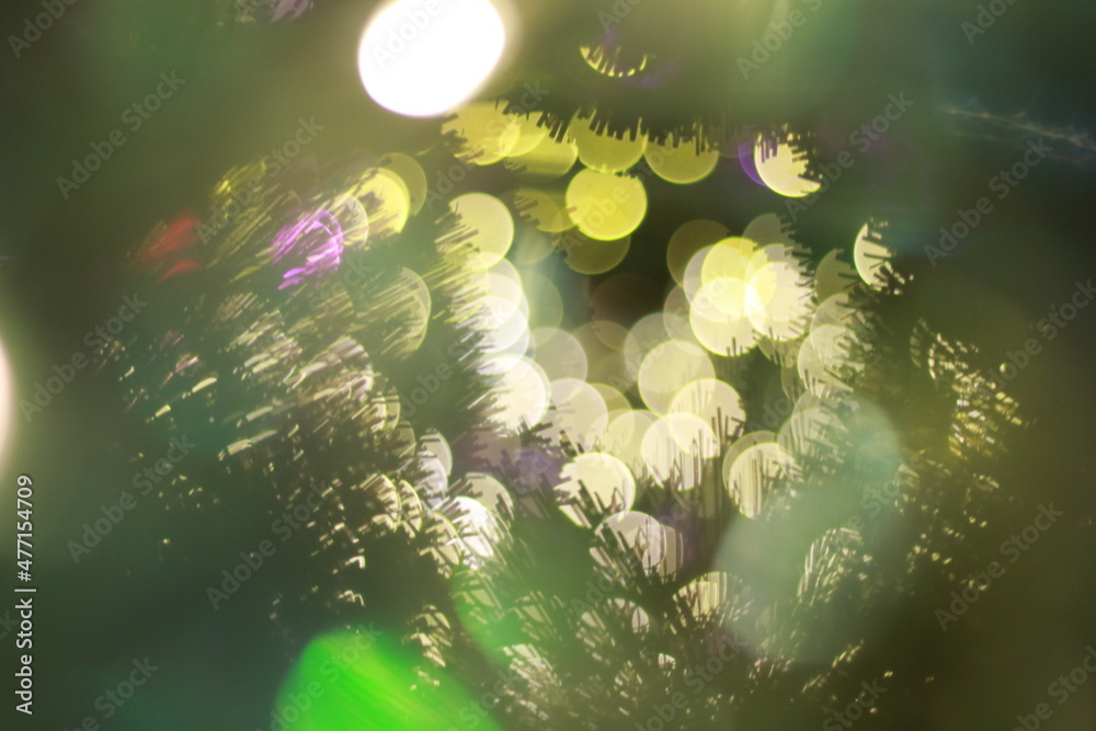 Wall mural Blur bokeh light bokeh abstract light background Blurred background. with color and bright on a New year Event.