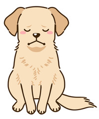 落ち込むラブラドールレトリバー（イエロー）