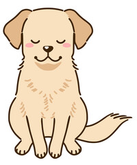 おじぎするラブラドールレトリバー（イエロー）