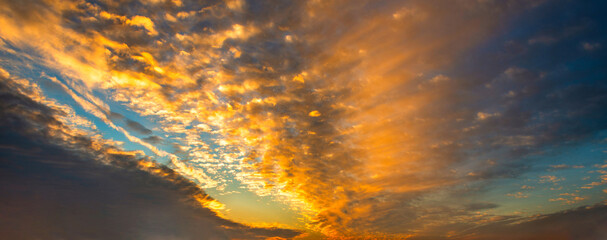 Dramatic sky at sunset