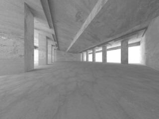 Abstract architecture interior background. Empty concrete room