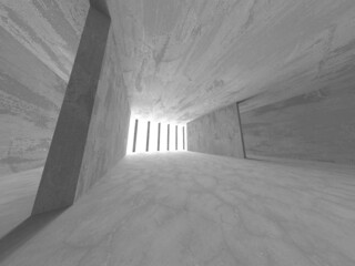 Abstract architecture background. Empty rough concrete interior