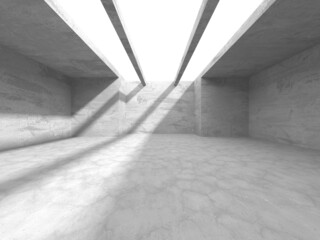 Abstract architecture background. Empty rough concrete interior