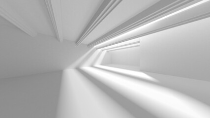 Abstract White Architecture Design Concept