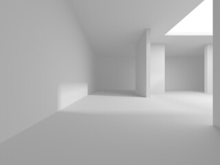 Fototapeta premium White Modern Background. Abstract Building Concept