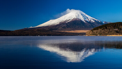 冬の富士山　山中湖