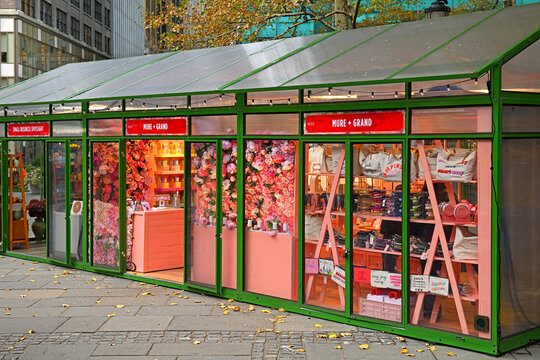 Holiday Shops in Bryant Park's Winter Village by Bank of America. New York City